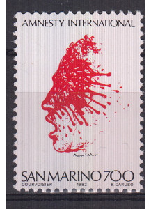 1982 San Marino Amnesty International 1 valore nuovo Sassone 1106